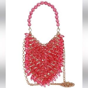 Jewel Dripped Crystal Mini Pouch Crossbody Bag